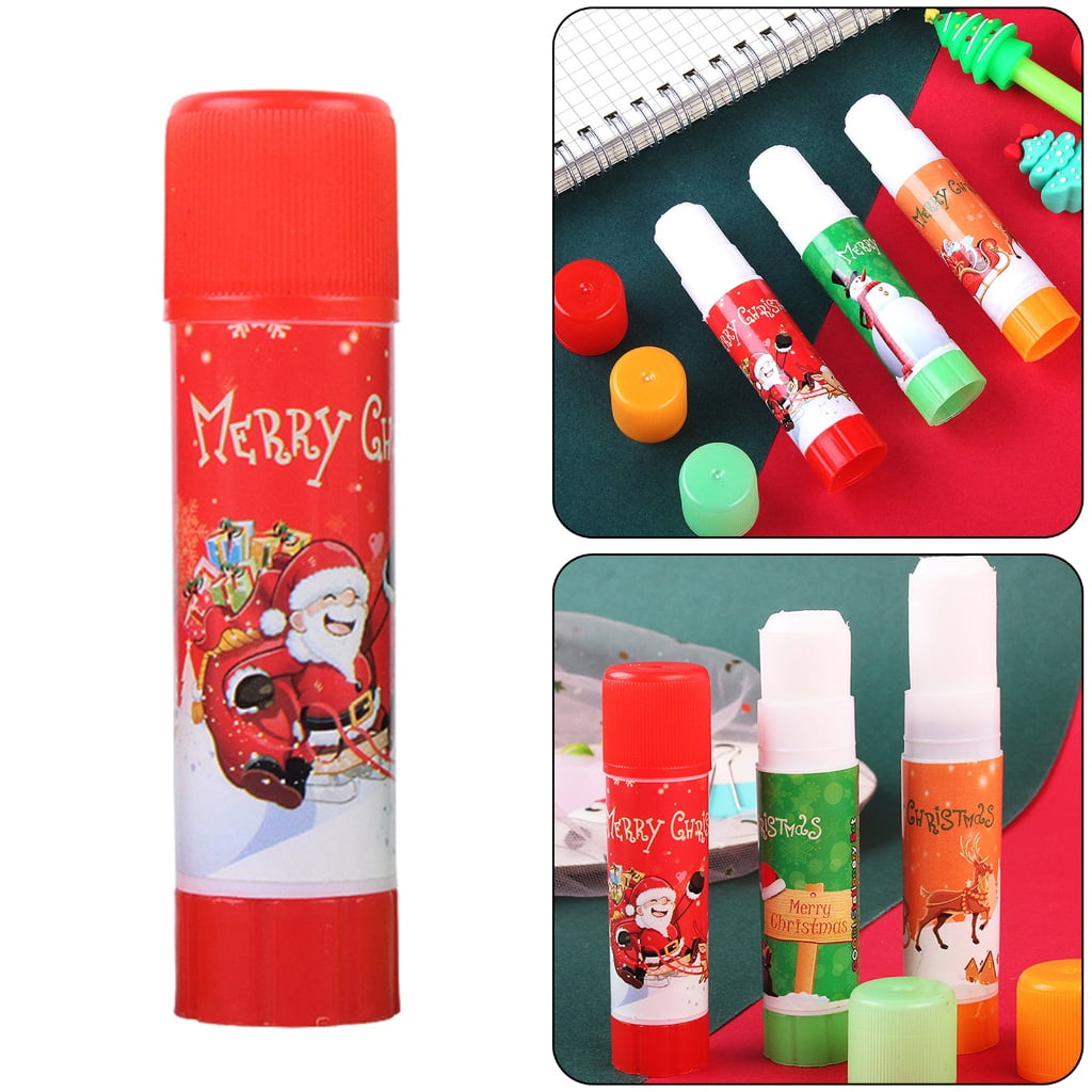 YIGSECU Solid Glues Sticks Washable, Fast Drying Gluesticks Christmas Stationery for Scrapbooking Card Making Packing