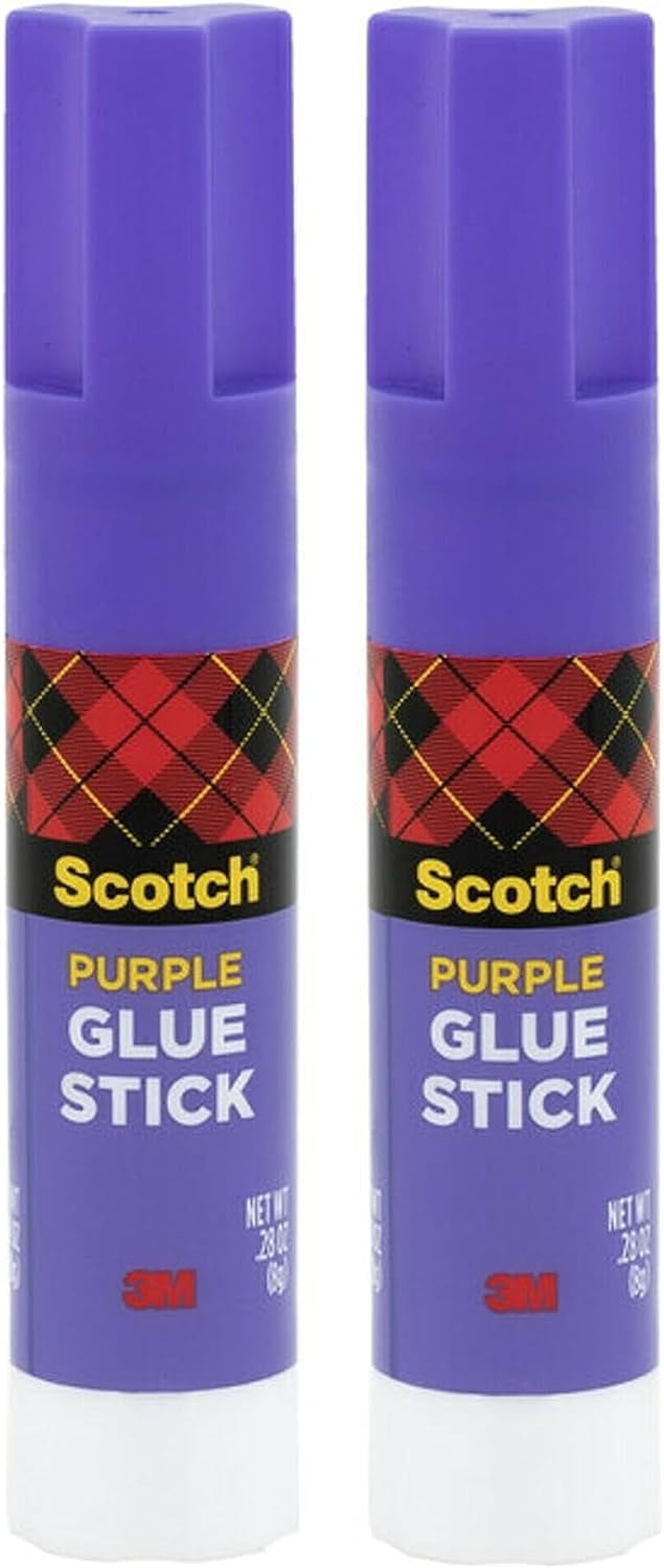 3M - 7010383411 - Scotch Purple Glue Stick 6108-2N .28 oz 2-Pack (2EA)