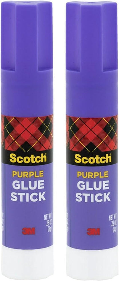 3M - 7010383411 - Scotch Purple Glue Stick 6108-2N .28 oz 2-Pack (2EA)