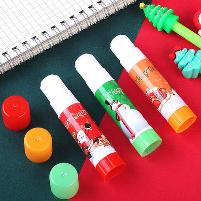 YIGSECU Solid Glues Sticks Washable, Fast Drying Gluesticks Christmas Stationery for Scrapbooking Card Making Packing
