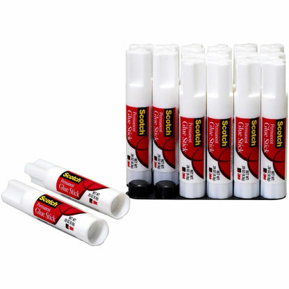 3M Scotch Permanent Glue Sticks, White, 18-Count, Nontoxic, Fast-Bonding
