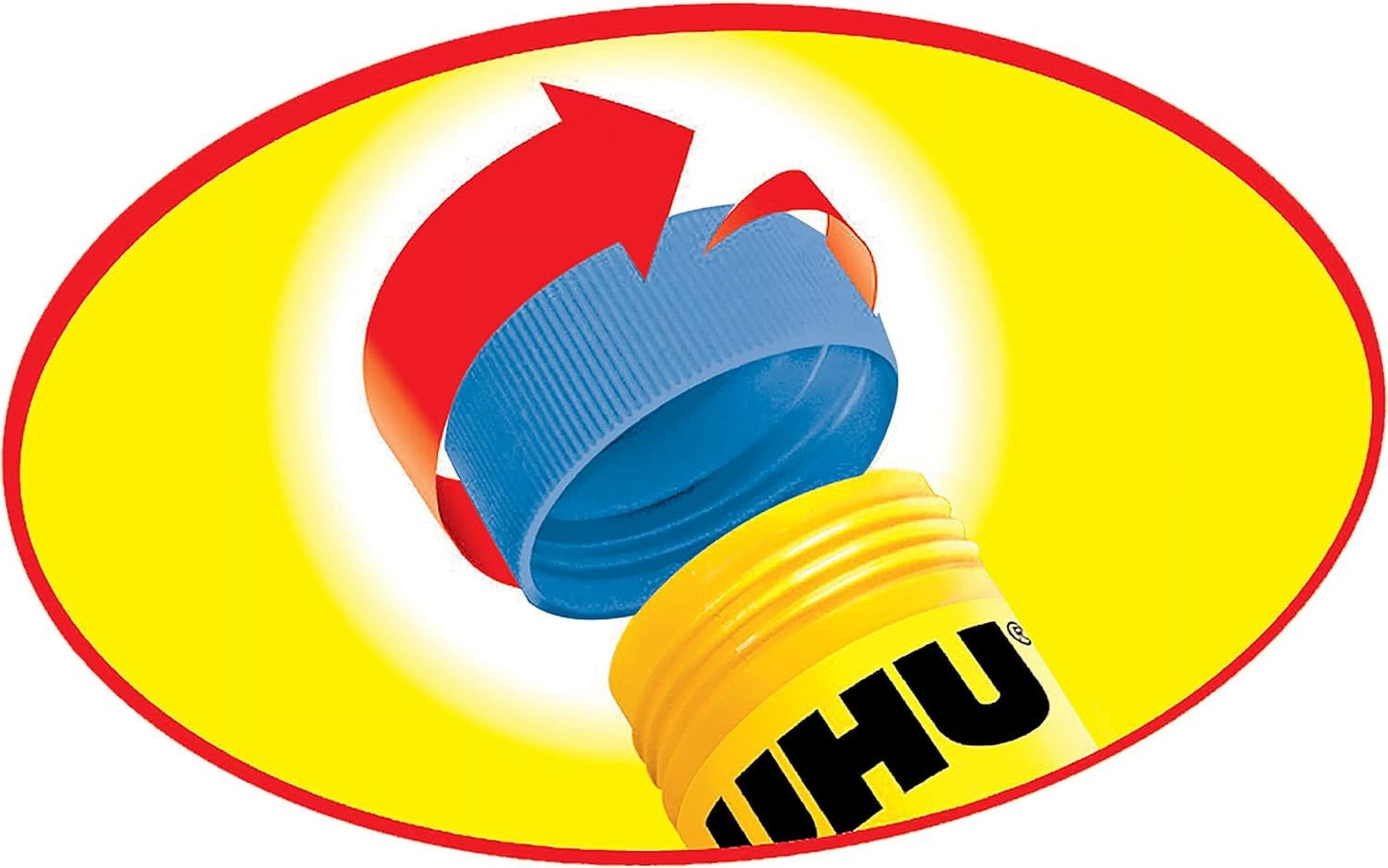 Uhu Stic Glue Stick, Blue, .74 oz., Carded Packaging