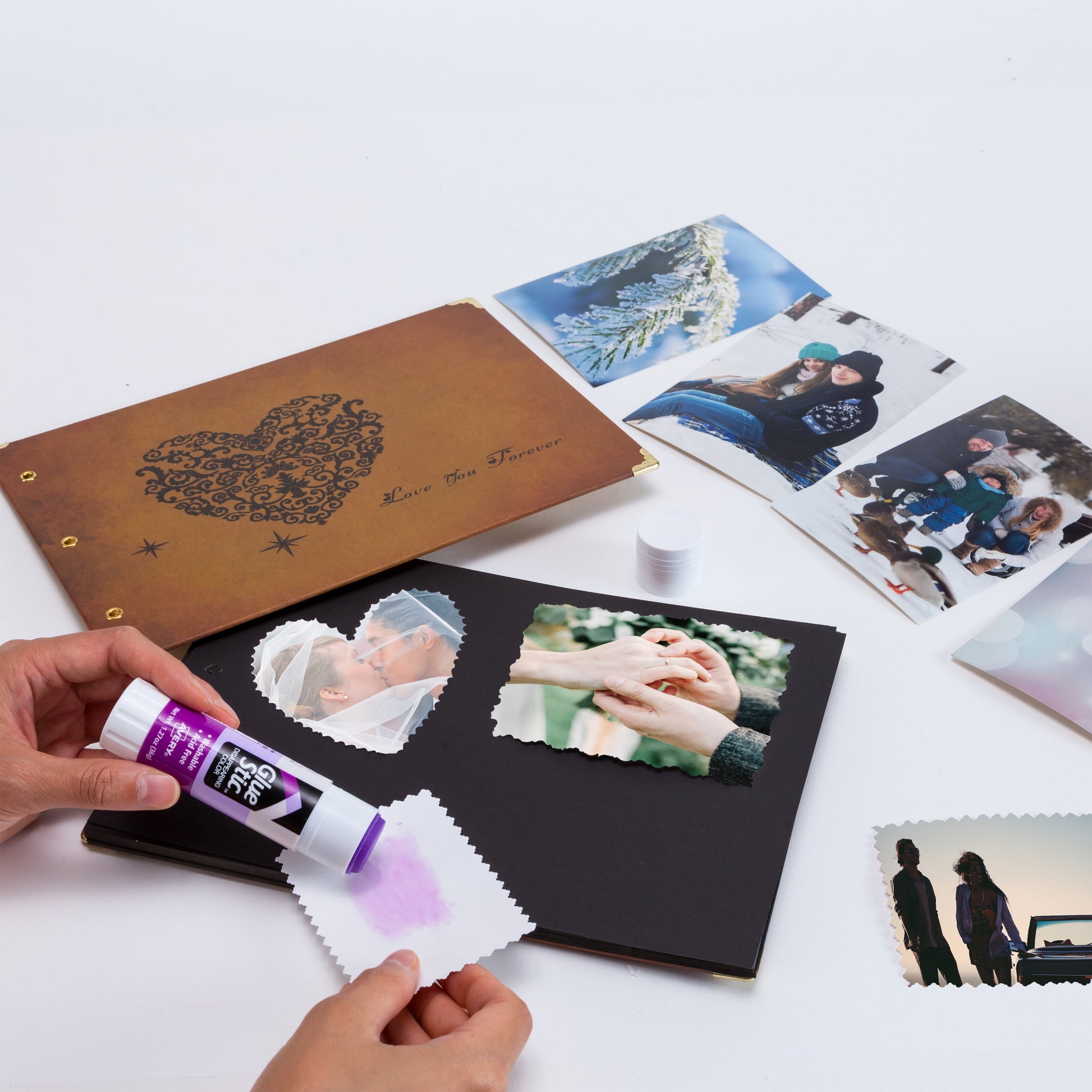 Avery Glue Stick Disappearing Purple, Washable, Permanent, 6 per Pack, 2 Packs, 12 Total (98071)