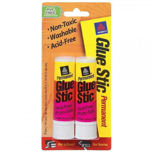 Avery Glue Stic Washable Nontoxic 0.26 oz (Pack of 10)